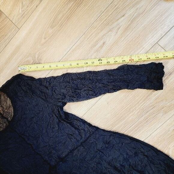 Liv‎ By Habitat Sheer Black Dress Pullover Women's Sz M Dark Academia Goth - Picture 5 of 12